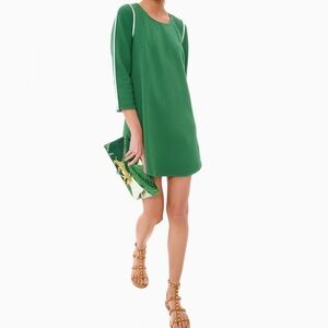 Tuckernuck Vibrant Green Mini Dress with White Trim